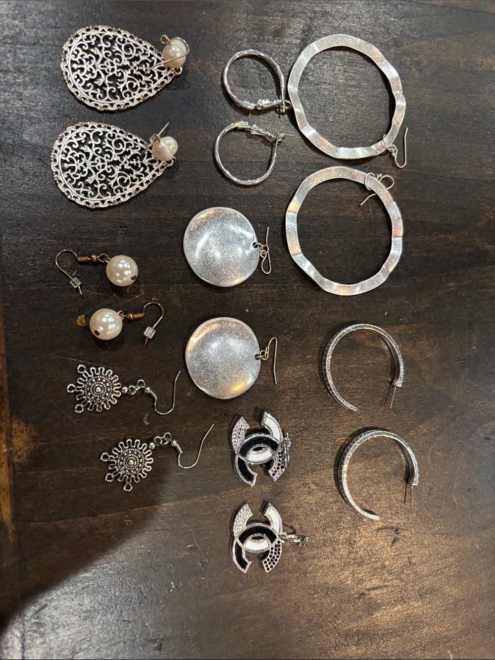 Earrings Set - Mixed Silver Styles